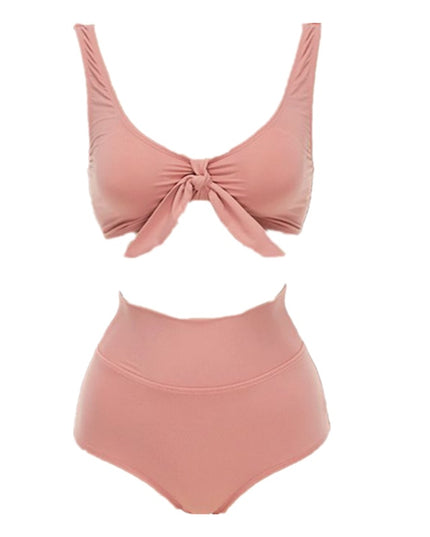 High-waisted belly-covering bikini