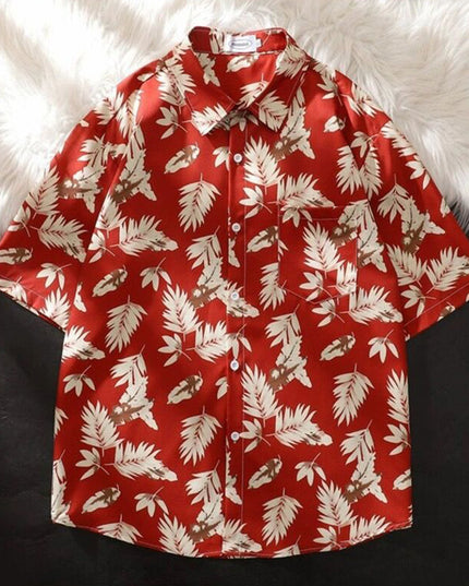 Hawaii Ice Silk Beach Printed Shirt