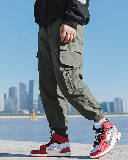 Camouflage color block overalls