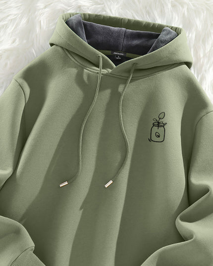 Velvet Padded Thickened Sweater All-matching Hooded Jacket