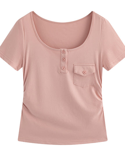 Soft And Slim Short Sleeved Top T-shirt