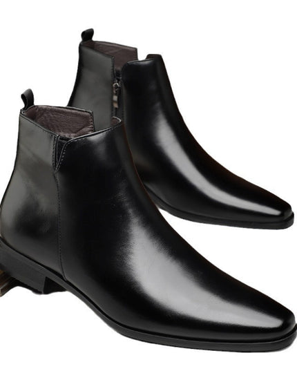 Plus Size High-top Leather Boots Men