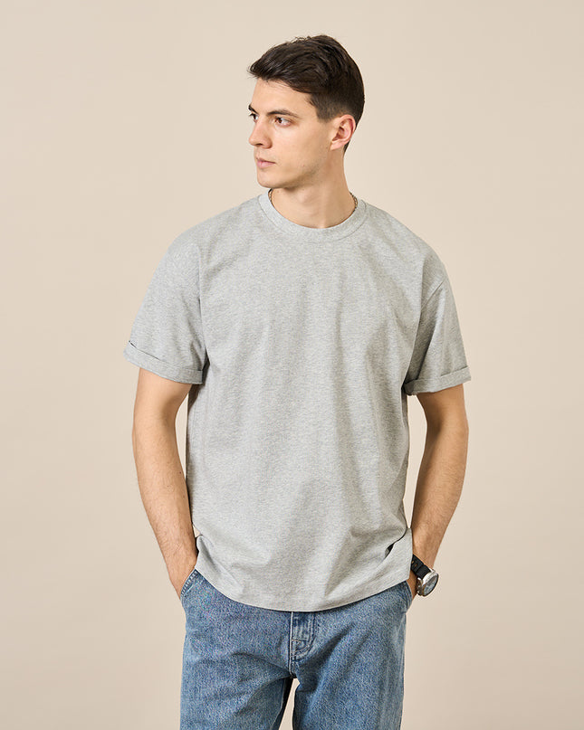 Basic Solid Color Heavy Underwear Short-sleeved T-shirt Men