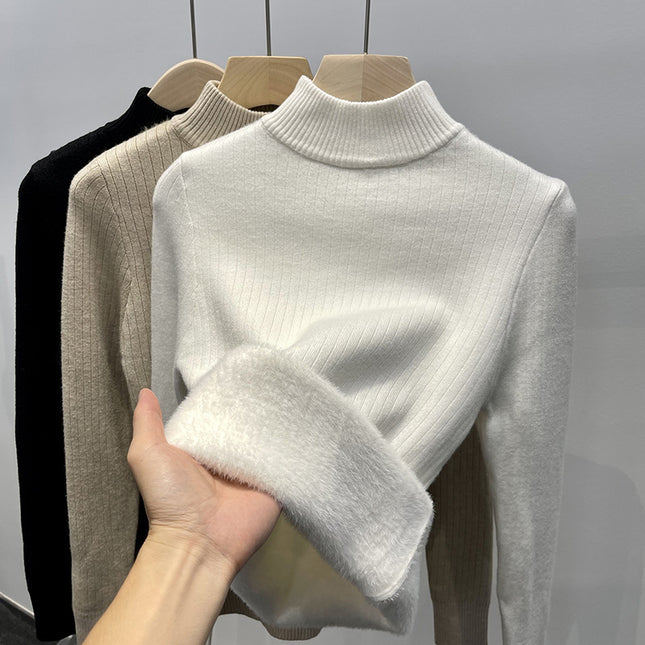 Single-layer Fleece-lined Inner Wear Thermal Base Knitwear