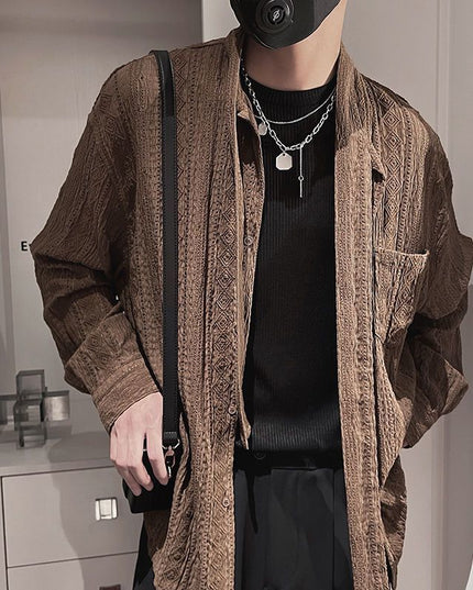 Casual Jacket Light Luxury Mid-length Knitted Cardigan