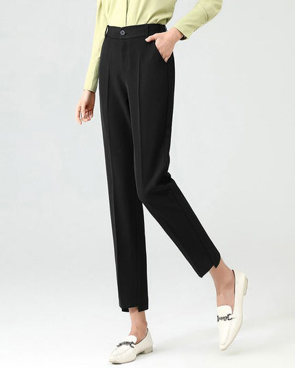 Cropped Harem Suit Pants Women's Loose Casual Cigarette Pants