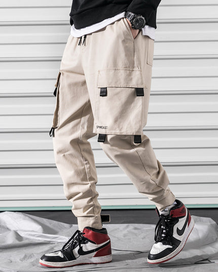 Multi-pocket handsome outdoor loose men's overalls
