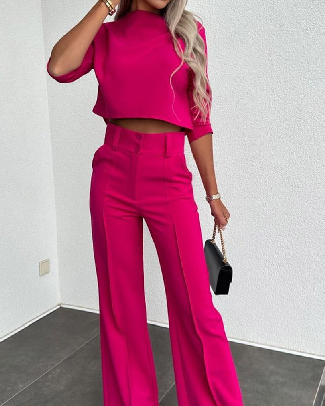 Fashion Tops High Waist Wide Leg