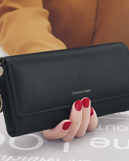 Women's hand holding wallet female long section new Japanese and Korean personality pendant multi-function student wallet