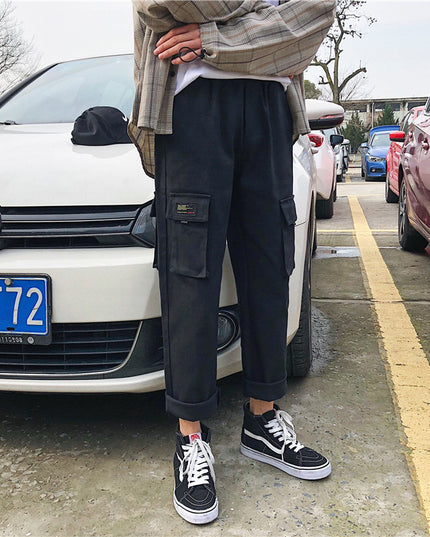 Loose straight-leg overalls