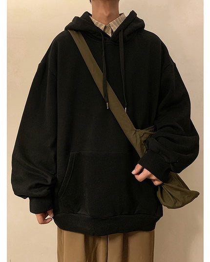 Sweater Men's Fashionable Solid Color Hooded