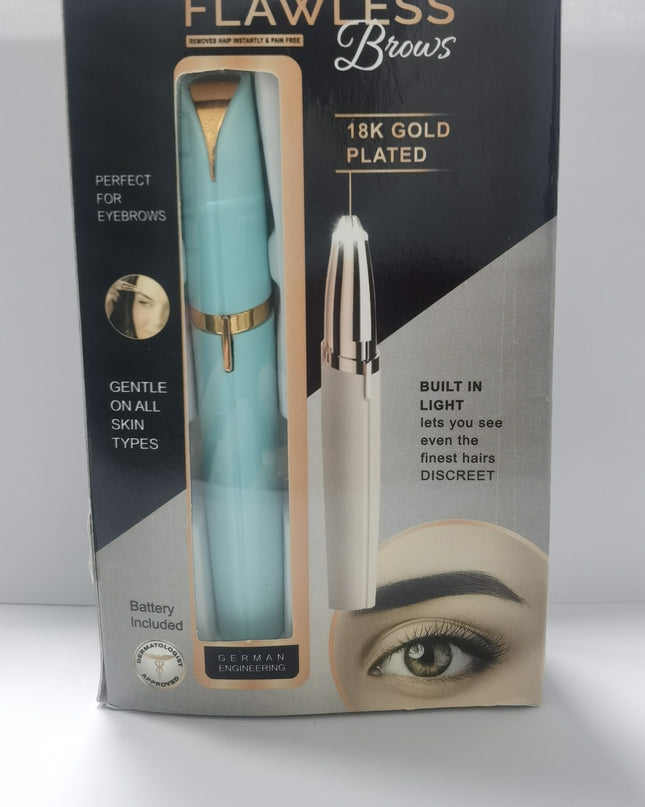 Mini Electric Eyebrow Trimmer Lipstick Brows Pen Hair Remover Painless Razor Epilator with LED Light