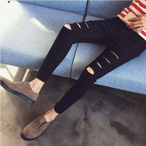 Summer light blue jeans