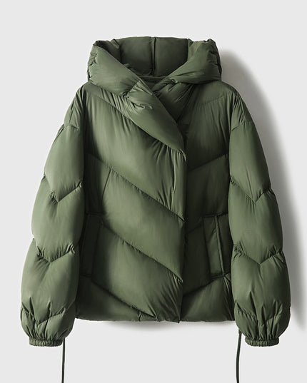 Hooded Small Puffer Jacket Coat