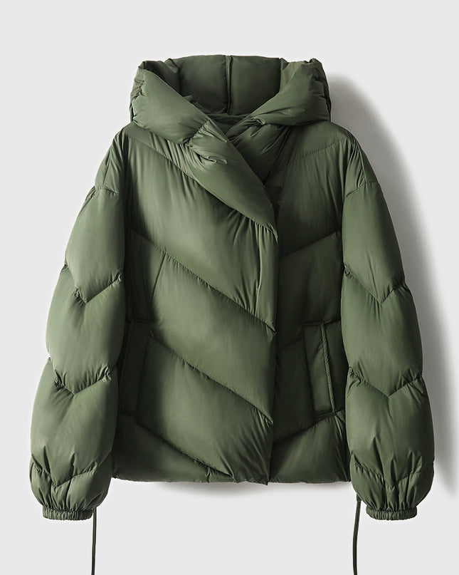 Hooded Small Puffer Jacket Coat