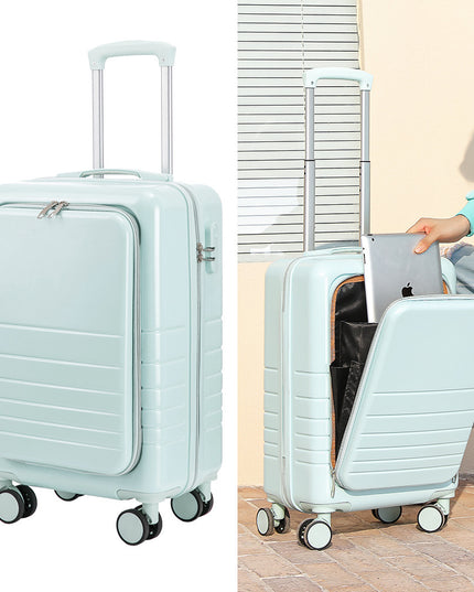Large Capacity Suitcase Front  Lid Pull Rod Case