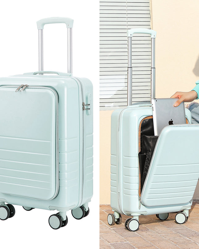 Large Capacity Suitcase Front  Lid Pull Rod Case
