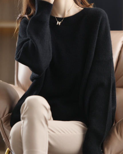 Loose And Idle Underwear Crew Neck Simple Sweater