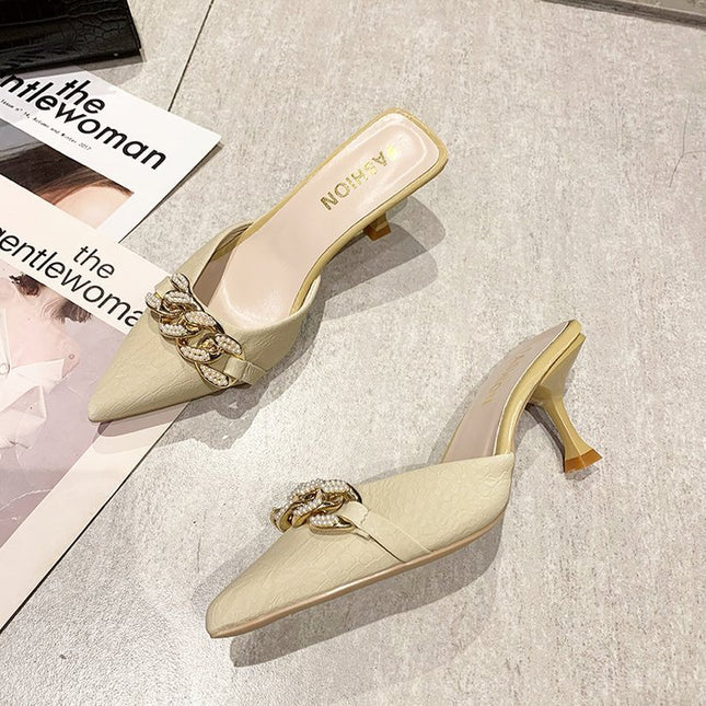 Women's Pointed-toe Stiletto Sandals And Slippers