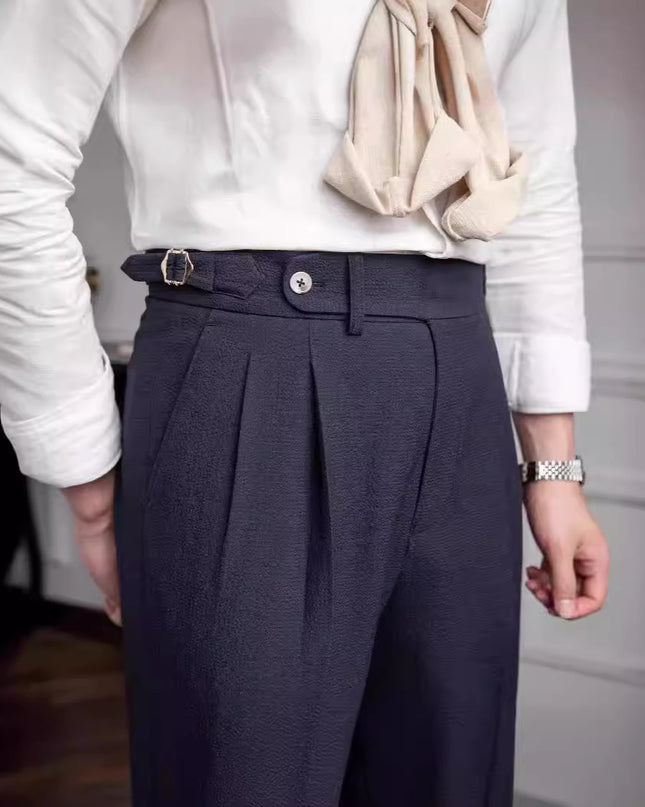 Summer Naples Mid-high Waist Straight Casual Suit Pants