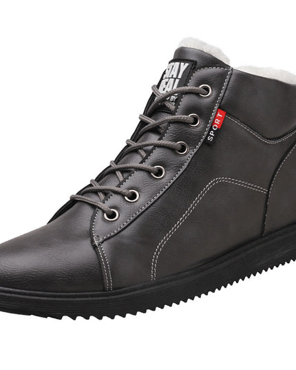 Men's cotton boots plus velvet warm mid-cut shoes men's Martin boots