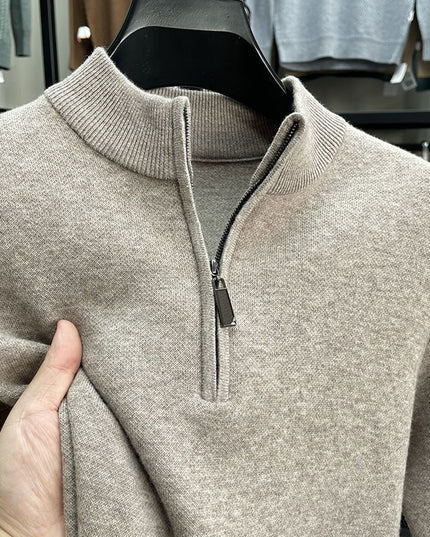 Casual Half Zipper Thermal Knitwear Coat