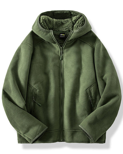 New Men's Autumn And Winter Polar Fleece Jacket Warm Jacket Cotton-padded Coat