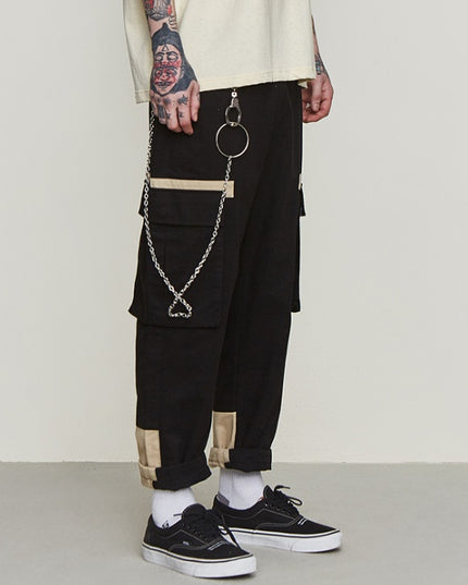 Drawstring beamed overalls