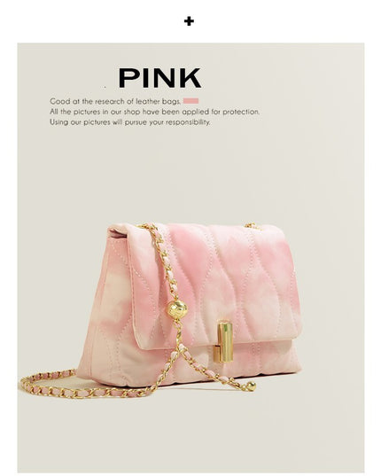 Texture Chain Crossbody Shoulder Small Square Bag