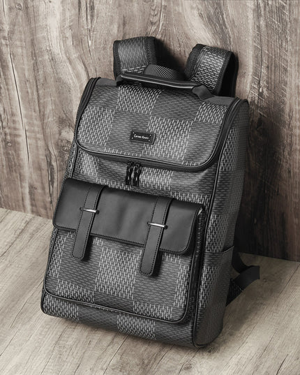 New Versatile Large Capacity Casual Backpack Fashion Korean Connector Computer File Schoolbag