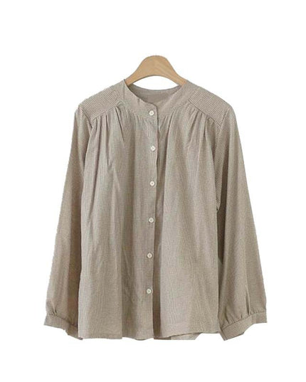College Style Design Small Foreign Style Versatile Plaid Shirt