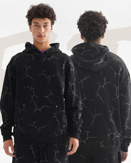 Men's Rivet Hooded Cotton Sweater