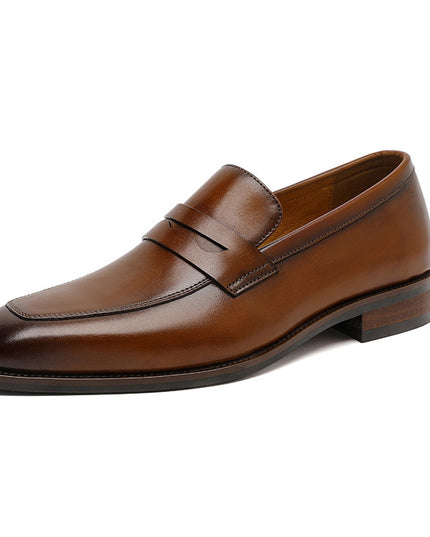 Men's Leather Shoes Business First Layer Cowhide Lazy