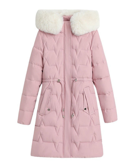 Cotton Coat Slim Fit Fur Collar Thickened