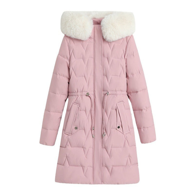 Cotton Coat Slim Fit Fur Collar Thickened