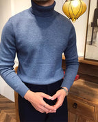 Black Navy Blue Turtleneck