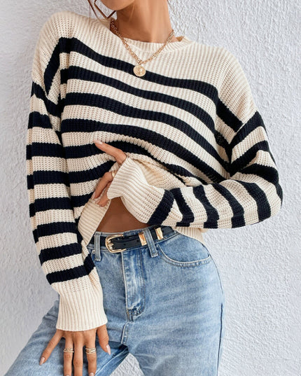 Women's Classic Striped Inner Knitted Top