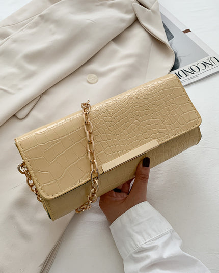 New Trendy Fashion Chain Pattern Small Square Bag