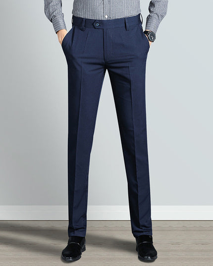 Youth Slim Straight Four-Sided Stretch Trousers