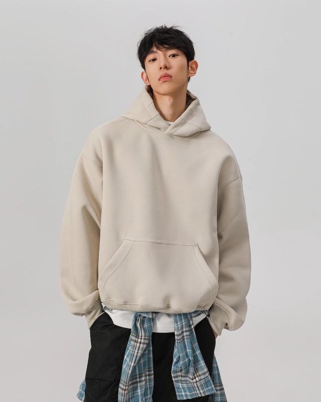 Heavy Stiff Short American Hooded Sweater For Men