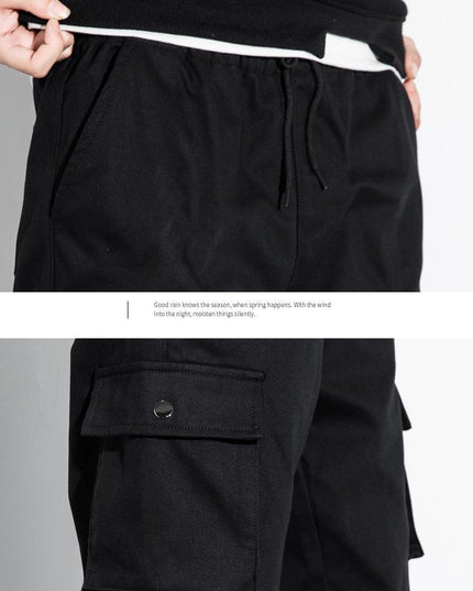 Autumn And Winter M-8 Xl Overalls Men's Loose-Fitting Pants
