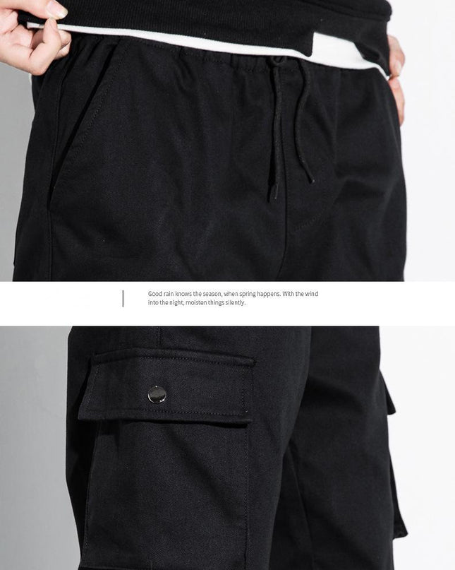 Autumn And Winter M-8 Xl Overalls Men's Loose-Fitting Pants