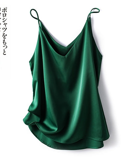 New Satin Pure Color All-matching Vest