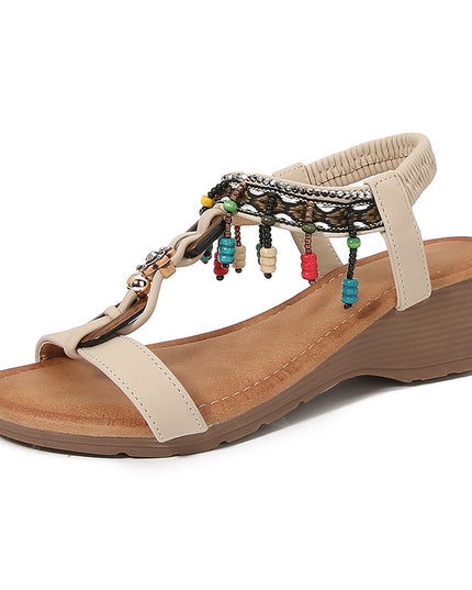 Rhinestone Sandals Korean Style Platform Wedge Women's Shoes