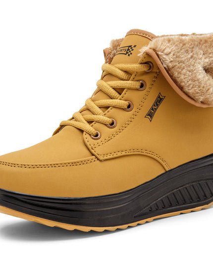 Wedge snow boots