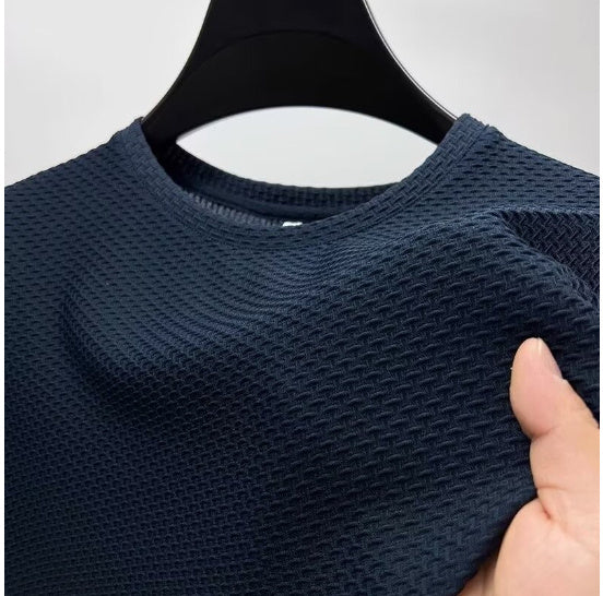 Men's Casual Bamboo Ice Silk Short Sleeved Shirt