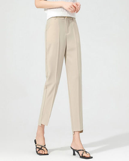 Cropped Harem Suit Pants Women's Loose Casual Cigarette Pants