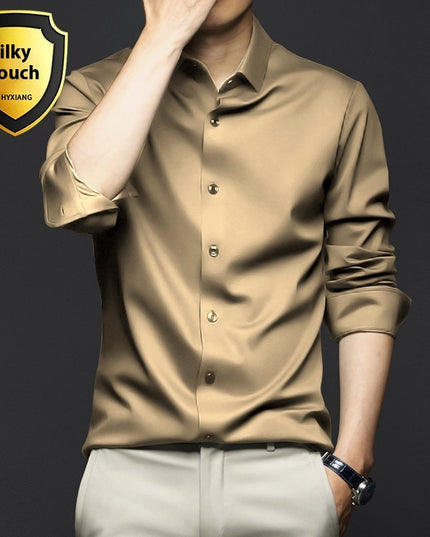 Long Sleeve Shirt Men's Anti-wrinkle Non-ironing Business Clothing Shirt