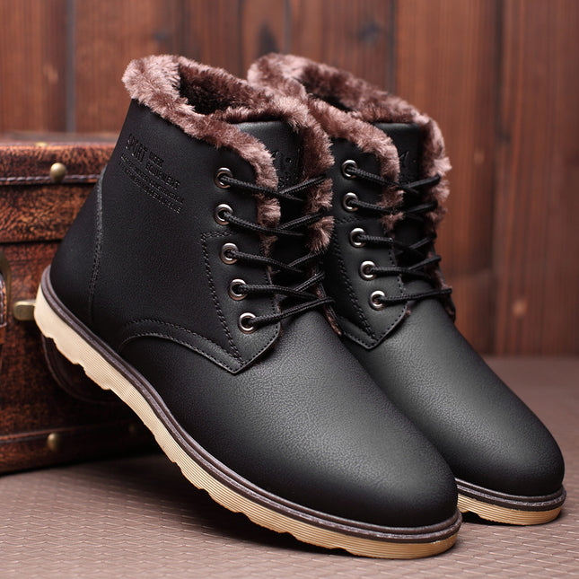 Men's high top and cashmere Martin boots