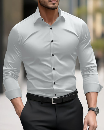 Men's Pigment Business Casual Long Sleeve Shirt